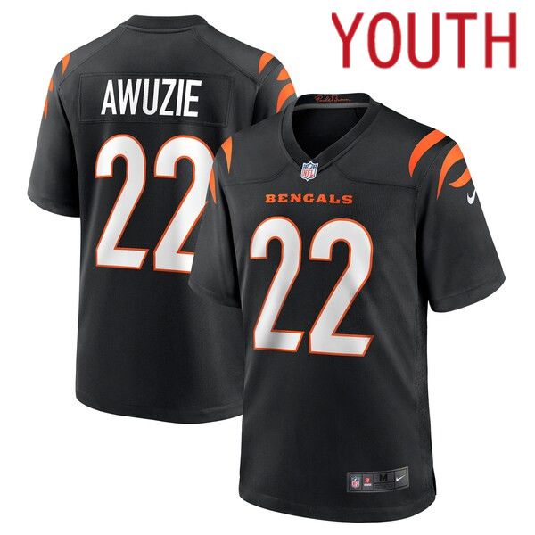 Youth Cincinnati Bengals #22 Chidobe Awuzie Black Nike Limited Player NFL Jersey